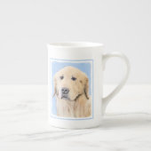 Golden Retriever schilderen - Kute Original Dog Ar Porselein Kop (Rechts)