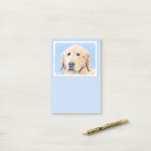 Golden Retriever schilderen - Kute Original Dog Ar Post-it® Notes (Op bureau)