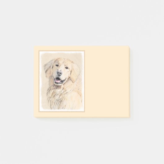 Golden Retriever schilderen - Kute Original Dog Ar Post-it® Notes (Voorkant)