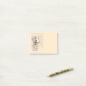 Golden Retriever schilderen - Kute Original Dog Ar Post-it® Notes (Op bureau)