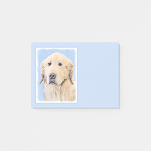 Golden Retriever schilderen - Kute Original Dog Ar Post-it® Notes (Voorkant)