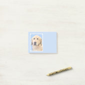 Golden Retriever schilderen - Kute Original Dog Ar Post-it® Notes (Op bureau)