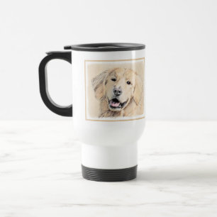 Golden Retriever schilderen - Kute Original Dog Ar Reisbeker
