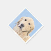 Golden Retriever schilderen - Kute Original Dog Ar Servet (Hoek)