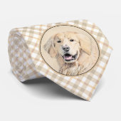 Golden Retriever schilderen - Kute Original Dog Ar Stropdas (Opgerold)