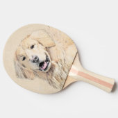 Golden Retriever schilderen - Kute Original Dog Ar Tafeltennisbatje (Zijkant)
