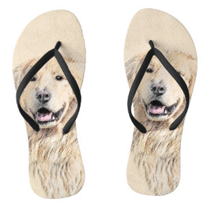 Golden Retriever schilderen - Kute Original Dog Ar Teenslippers