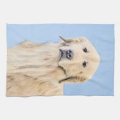 Golden Retriever schilderen - Kute Original Dog Ar Theedoek (Horizontaal)