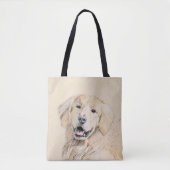 Golden Retriever schilderen - Kute Original Dog Ar Tote Bag (Voorkant)