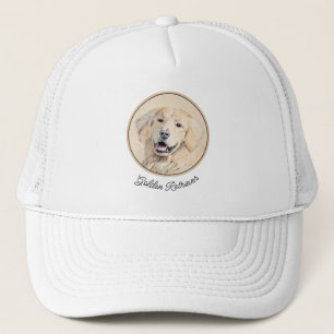 Golden Retriever schilderen - Kute Original Dog Ar Trucker Pet