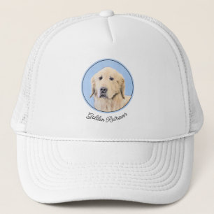 Golden Retriever schilderen - Kute Original Dog Ar Trucker Pet