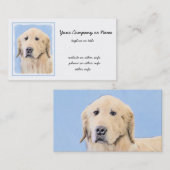 Golden Retriever schilderen - Kute Original Dog Ar Visitekaartje (Voorkant / Achterkant)