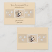 Golden Retriever schilderen - Kute Original Dog Ar Visitekaartje (Voorkant / Achterkant)