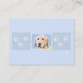 Golden Retriever schilderen - Kute Original Dog Ar Visitekaartje (Achterkant)