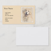 Golden Retriever schilderen - Kute Original Dog Ar Visitekaartje (Voorkant / Achterkant)