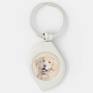 Golden Retriever schilderen - Oorspronkelijke dog Sleutelhanger