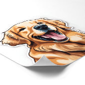 Golden Retriever schilderen Poster (Hoek)
