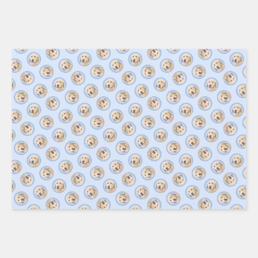 Golden Retriever schilderij Schattigee originele h Inpakpapier Vel (Voorkant)