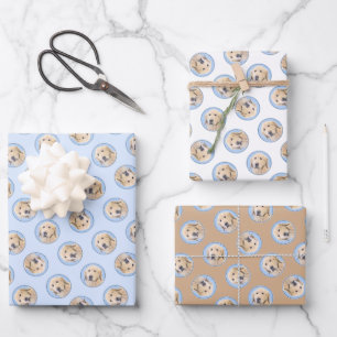 Golden Retriever schilderij Schattigee originele h Inpakpapier Vel