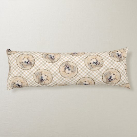 Golden Retriever schilderij Schattigee originele h Lichaamskussen (Achterkant)