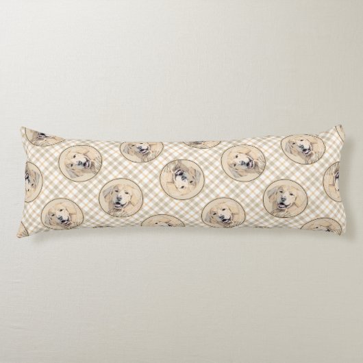 Golden Retriever schilderij Schattigee originele h Lichaamskussen (Voorkant)