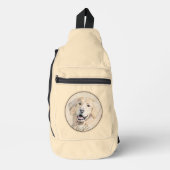 Golden Retriever schilderij Schattigee originele h Sling Bag (Voorkant)