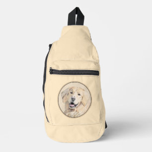 Golden Retriever schilderij Schattigee originele h Sling Bag