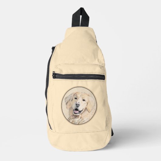 Golden Retriever schilderij Schattigee originele h Sling Bag (Voorkant)