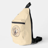 Golden Retriever schilderij Schattigee originele h Sling Bag (Rechterhoek)