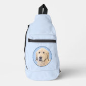 Golden Retriever schilderij Schattigee originele h Sling Bag (Voorkant)