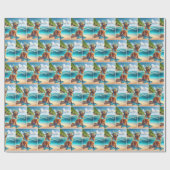 Golden Retriever Scuba Diver Cadeaupapier (Vlak)