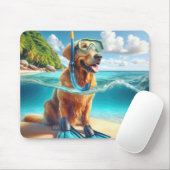 Golden Retriever Scuba Diver Muismat (Met muis)