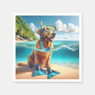 Golden Retriever Scuba Diver Servet