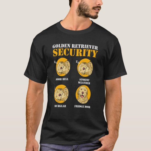 Golden Retriever Security Dog Golden Retriever T-shirt (Voorkant)