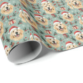 Golden Retriever Seizoensgebonden Kerst Cadeaupapier (Rol Hoek)