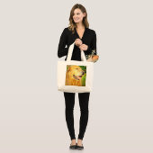 Golden Retriever Shopping Bag Grote Tote Bag (Voorkant (model))