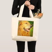 Golden Retriever Shopping Bag Grote Tote Bag (Voorkant (product))