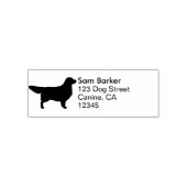Golden Retriever Silhouet Retouradres Zelfinktende Stempel (Design)