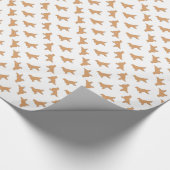 Golden Retriever Silhouette Cadeaupapier (Hoek)