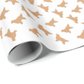 Golden Retriever Silhouette Cadeaupapier (Rol Hoek)