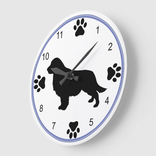Golden Retriever Silhouette Grote Klok (Hoek)