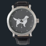 Golden Retriever Silhouette Horloge<br><div class="desc"></div>
