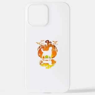 Golden Retriever Silhouette Pumpkin Halloween iPhone 12 Pro Max Hoesje
