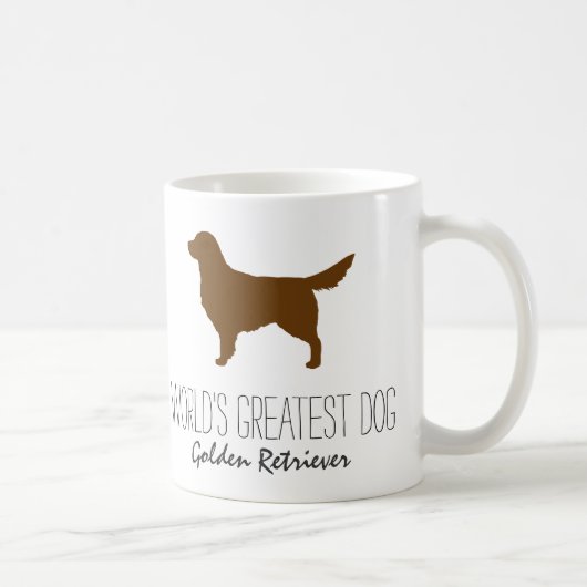 Golden Retriever Silhouette - 's Werelds grootste Koffiemok (Rechts)