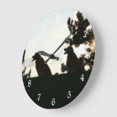 Golden Retriever Silhouette Wall klok (Hoek)