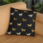 Golden Retriever Silhouetten Patroon Kussen<br><div class="desc"></div>