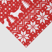 Golden Retriever Silhouettes kerstpatroon Tissuepapier (Detail)