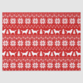 Golden Retriever Silhouettes kerstpatroon Tissuepapier (Voorkant)