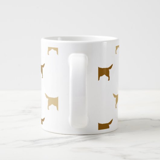 Golden Retriever Silhouettes Pattern Grote Koffiekop (Achterkant)