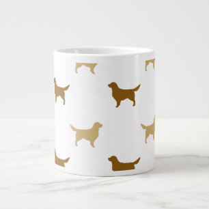 Golden Retriever Silhouettes Pattern Grote Koffiekop